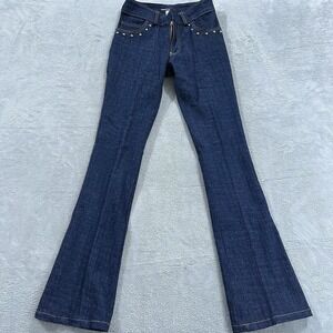 Riding High USA Women Small Blue Low Rise Bootcut Flare Leg Jeans Y2K Vtg Wester